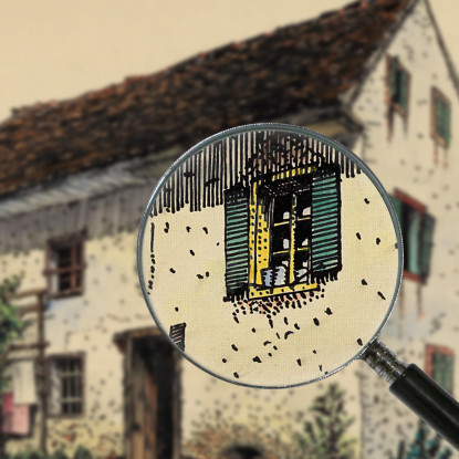 Fattoria Senza Titolo 3 Karl Wiener kwn486 quadro stampato su tela