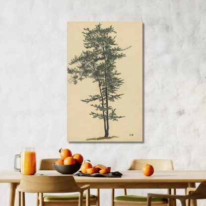 Albero Deciduo Senza Titolo 2 Karl Wiener kwn557 quadro stampato su tela