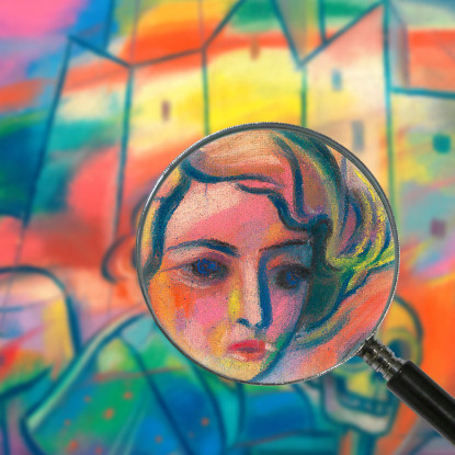 Senza Titolo Vi Karl Wiener kwn601 quadro stampato su tela