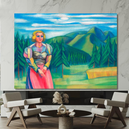 Senza V Karl Wiener kwn619 quadro stampato su tela