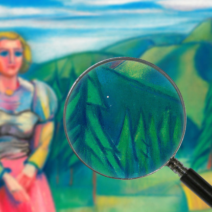 Senza V Karl Wiener kwn619 quadro stampato su tela