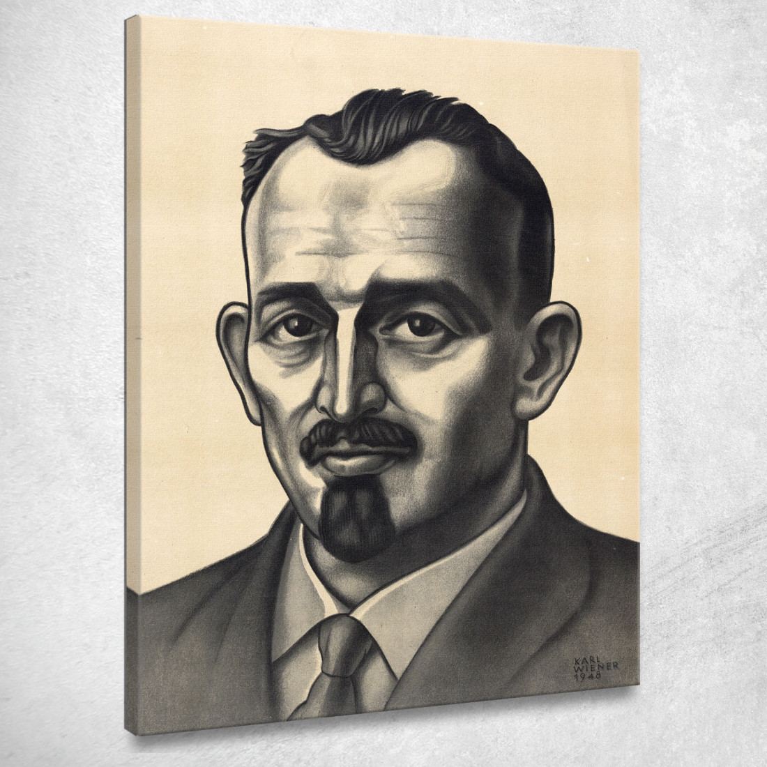 Ritratto Di Un Uomo Karl Wiener kwn632 quadro stampato su tela