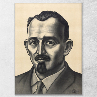 Ritratto Di Un Uomo Karl Wiener kwn632 quadro stampato su tela