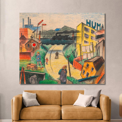 Sobborgo V Karl Wiener kwn726 quadro stampato su tela