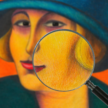 Donna Karl Wiener kwn737 quadro stampato su tela