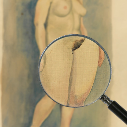 Nudo Femminile V Karl Wiener kwn743 quadro stampato su tela