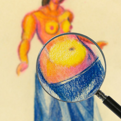 Seminudo Femminile Ii Karl Wiener kwn747 quadro stampato su tela