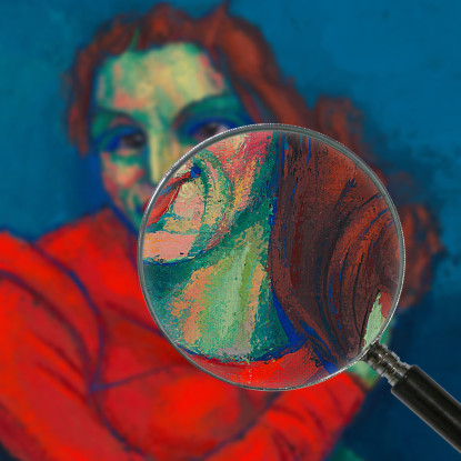 Ritratto Femminile 2 Karl Wiener kwn749 quadro stampato su tela