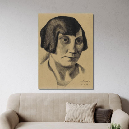 Ritratto Femminile V Karl Wiener kwn762 quadro stampato su tela