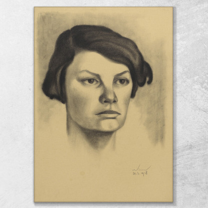 Ritratto Femminile Viii Karl Wiener kwn765 quadro stampato su tela