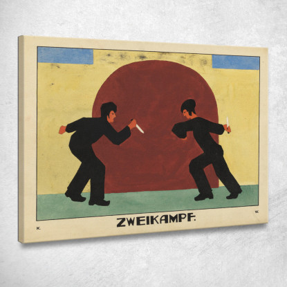 Duello Karl Wiener kwn795 quadro stampato su tela