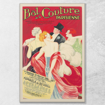 Ballo Dell'Alta Moda Parigina Leonetto Cappiello lcp10 quadro stampato su tela