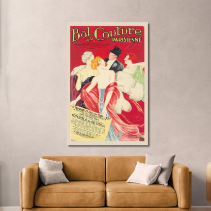 Ballo Dell'Alta Moda Parigina Leonetto Cappiello lcp10 quadro stampato su tela