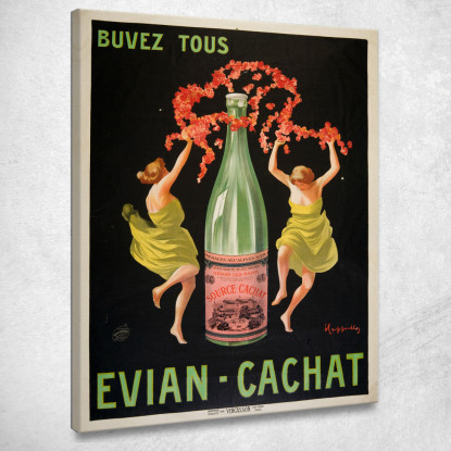 Bevete Tutti Evian-Cachat Leonetto Cappiello lcp16 quadro stampato su tela