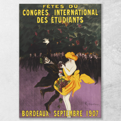 Celebrazioni Del Congresso Studentesco Internazionale Di Bordeaux Leonetto Cappiello lcp21 quadro stampato su tela