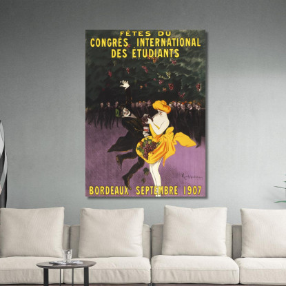 Celebrazioni Del Congresso Studentesco Internazionale Di Bordeaux Leonetto Cappiello lcp21 quadro stampato su tela