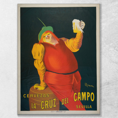 Birre La Cruz Del Campo Leonetto Cappiello lcp22 quadro stampato su tela