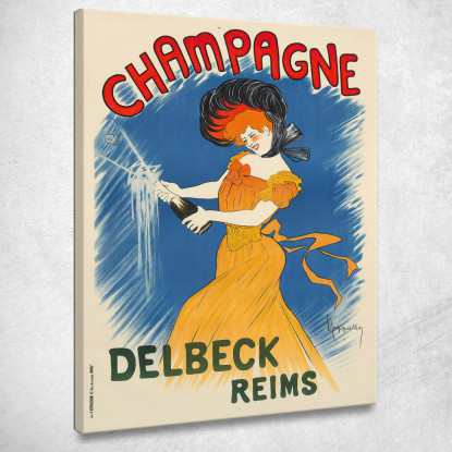 Champagne Delbeck Leonetto Cappiello lcp24 quadro stampato su tela