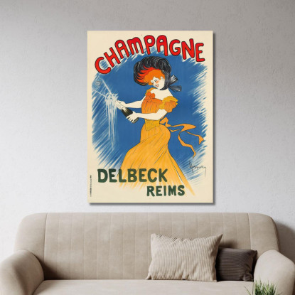 Champagne Delbeck Leonetto Cappiello lcp24 quadro stampato su tela