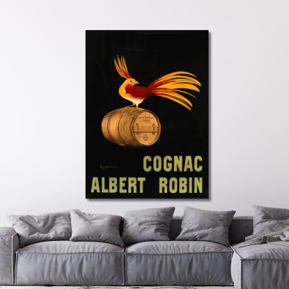 Cognac Albert Robin Leonetto Cappiello lcp31 quadro stampato su tela