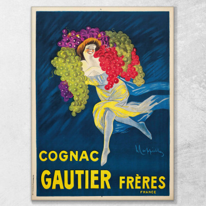 Cognac Gautier Frères Leonetto Cappiello lcp32 quadro stampato su tela