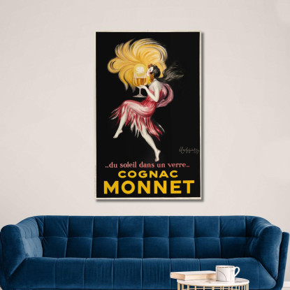 Cognac Monnet Leonetto Cappiello lcp34 quadro stampato su tela