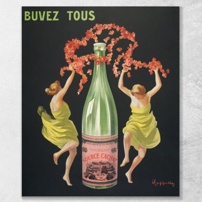 Bevi Tutto L'Evian-Cachat Leonetto Cappiello lcp42 quadro stampato su tela