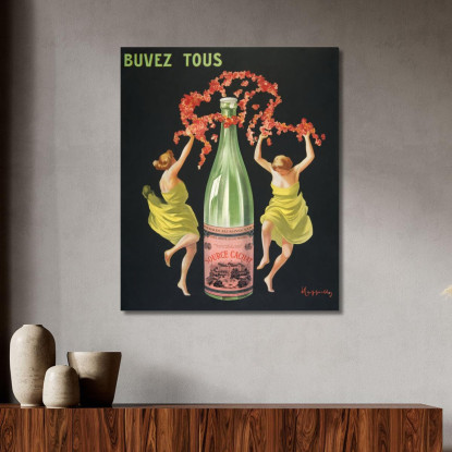 Bevi Tutto L'Evian-Cachat Leonetto Cappiello lcp42 quadro stampato su tela