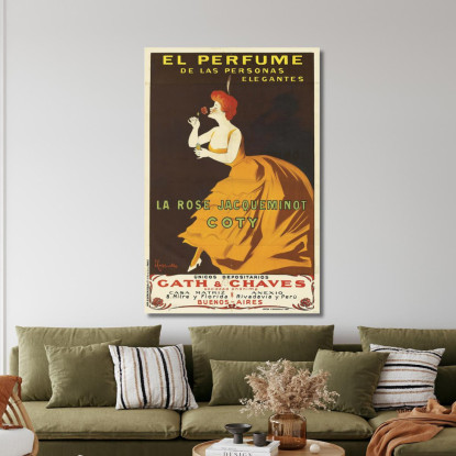 La Rose Jacqueminot Coty Leonetto Cappiello lcp61 quadro stampato su tela