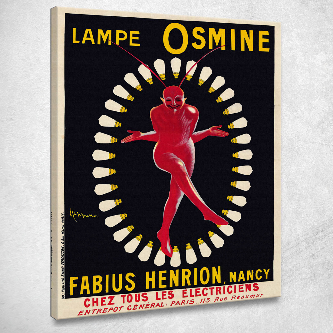 Lampada Osmine Leonetto Cappiello lcp63 quadro stampato su tela