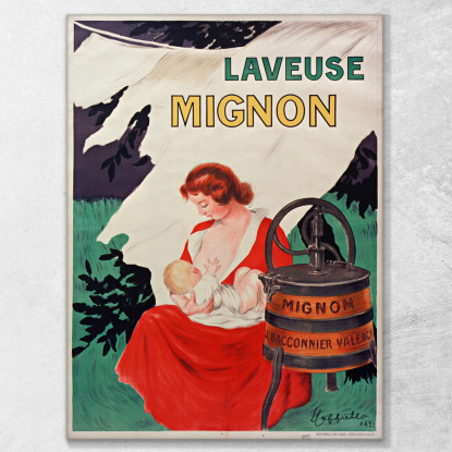 Lavatrice Carina Leonetto Cappiello lcp64 quadro stampato su tela