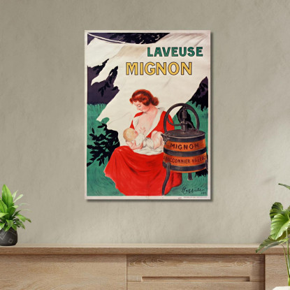 Lavatrice Carina Leonetto Cappiello lcp64 quadro stampato su tela