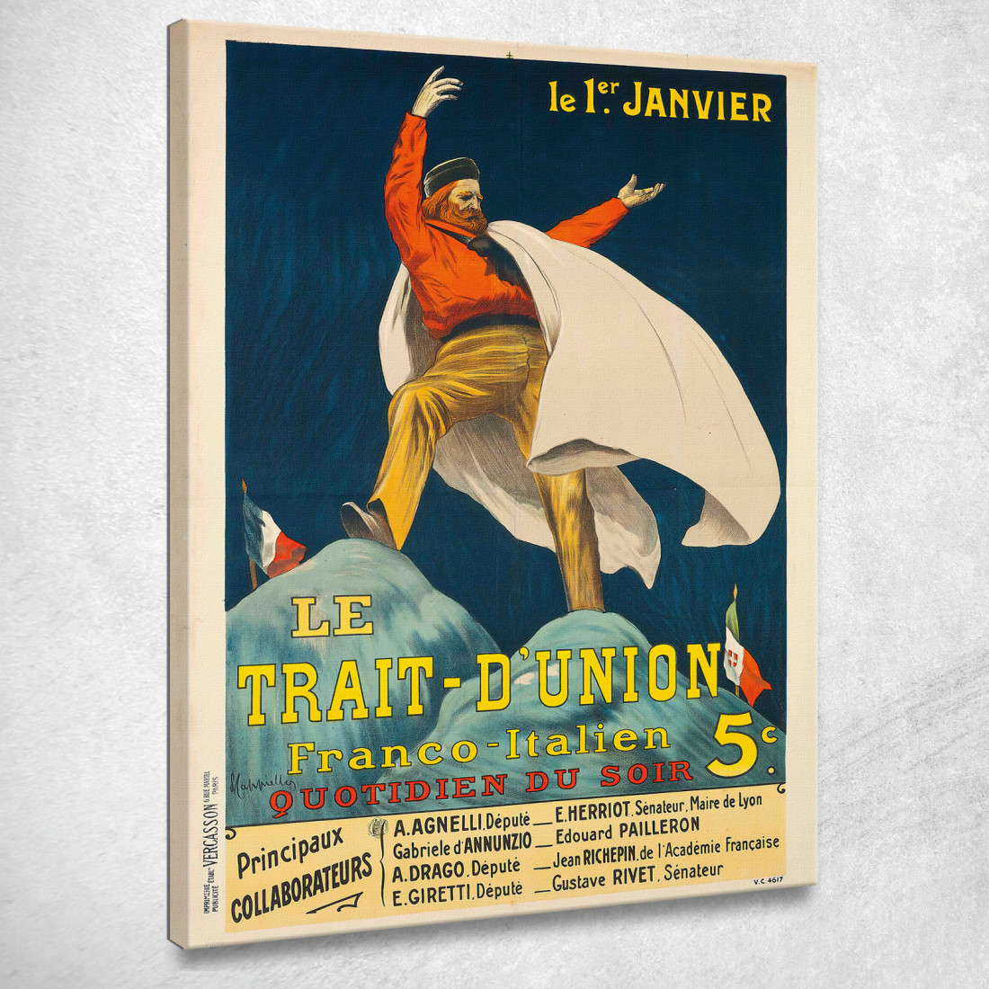 L'Unione Trait-D Leonetto Cappiello lcp73 quadro stampato su tela