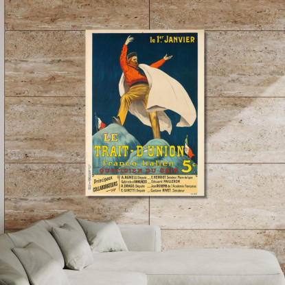 L'Unione Trait-D Leonetto Cappiello lcp73 quadro stampato su tela