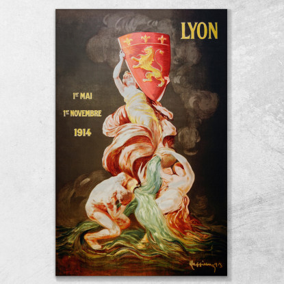 Fiera Internazionale Di Lione Leonetto Cappiello lcp76 quadro stampato su tela