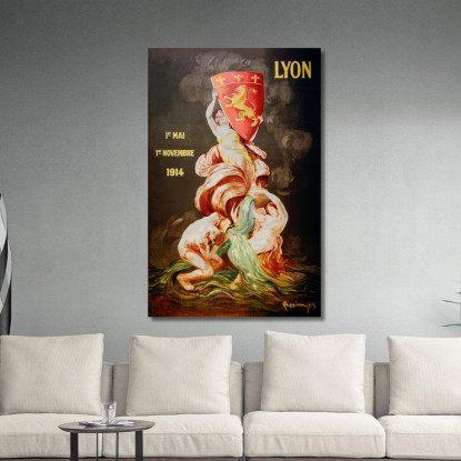 Fiera Internazionale Di Lione Leonetto Cappiello lcp76 quadro stampato su tela