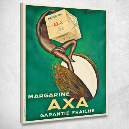 Margarina Axa Leonetto Cappiello lcp80 quadro stampato su tela