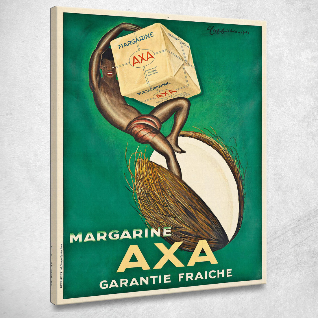 Margarina Axa Leonetto Cappiello lcp80 quadro stampato su tela