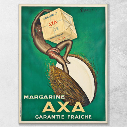 Margarina Axa Leonetto Cappiello lcp80 quadro stampato su tela