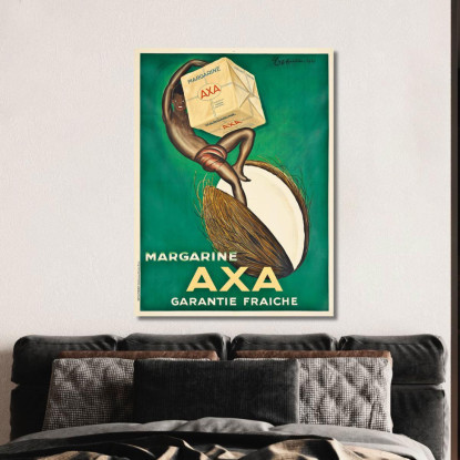 Margarina Axa Leonetto Cappiello lcp80 quadro stampato su tela