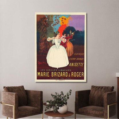 Marie Brizard E Roger Leonetto Cappiello lcp81 quadro stampato su tela
