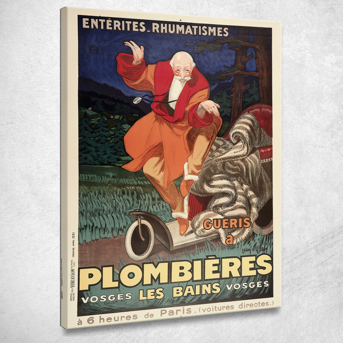 Plombières-Les-Bains Leonetto Cappiello lcp93 quadro stampato su tela