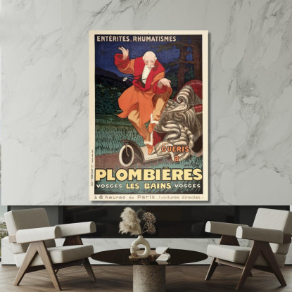 Plombières-Les-Bains Leonetto Cappiello lcp93 quadro stampato su tela