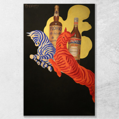 Manifesto Per Florio Cinzano Leonetto Cappiello lcp96 quadro stampato su tela