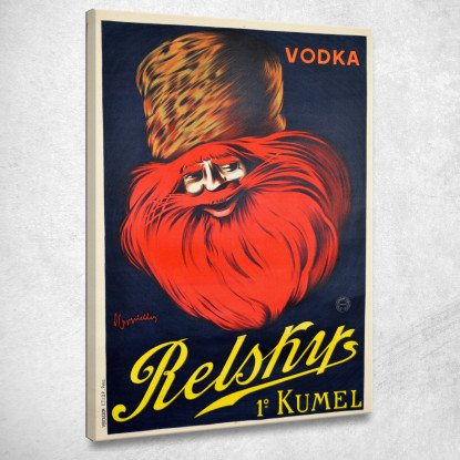 Vodka Relsky S Leonetto Cappiello lcp100 quadro stampato su tela