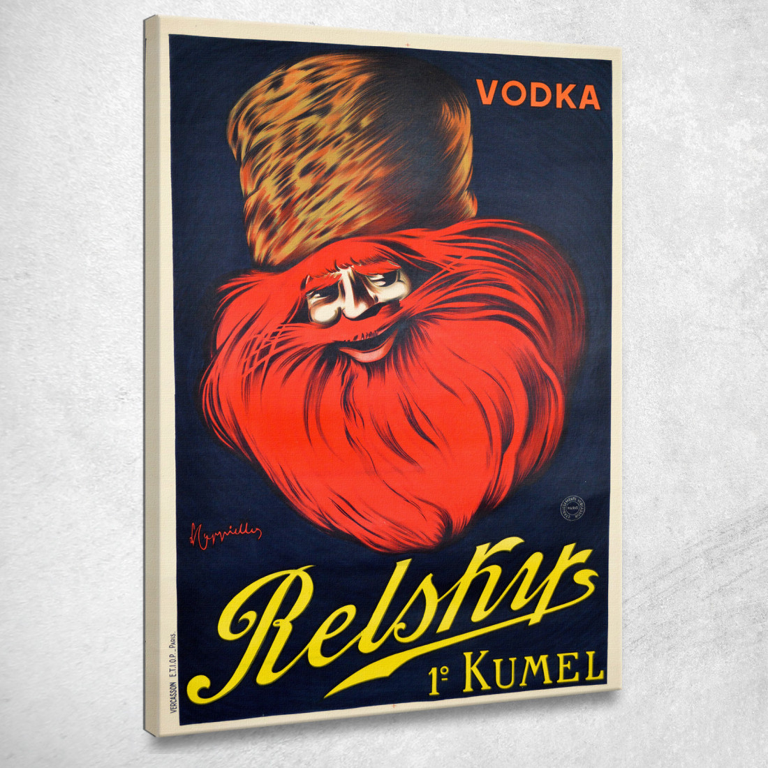 Vodka Relsky S Leonetto Cappiello lcp100 quadro stampato su tela