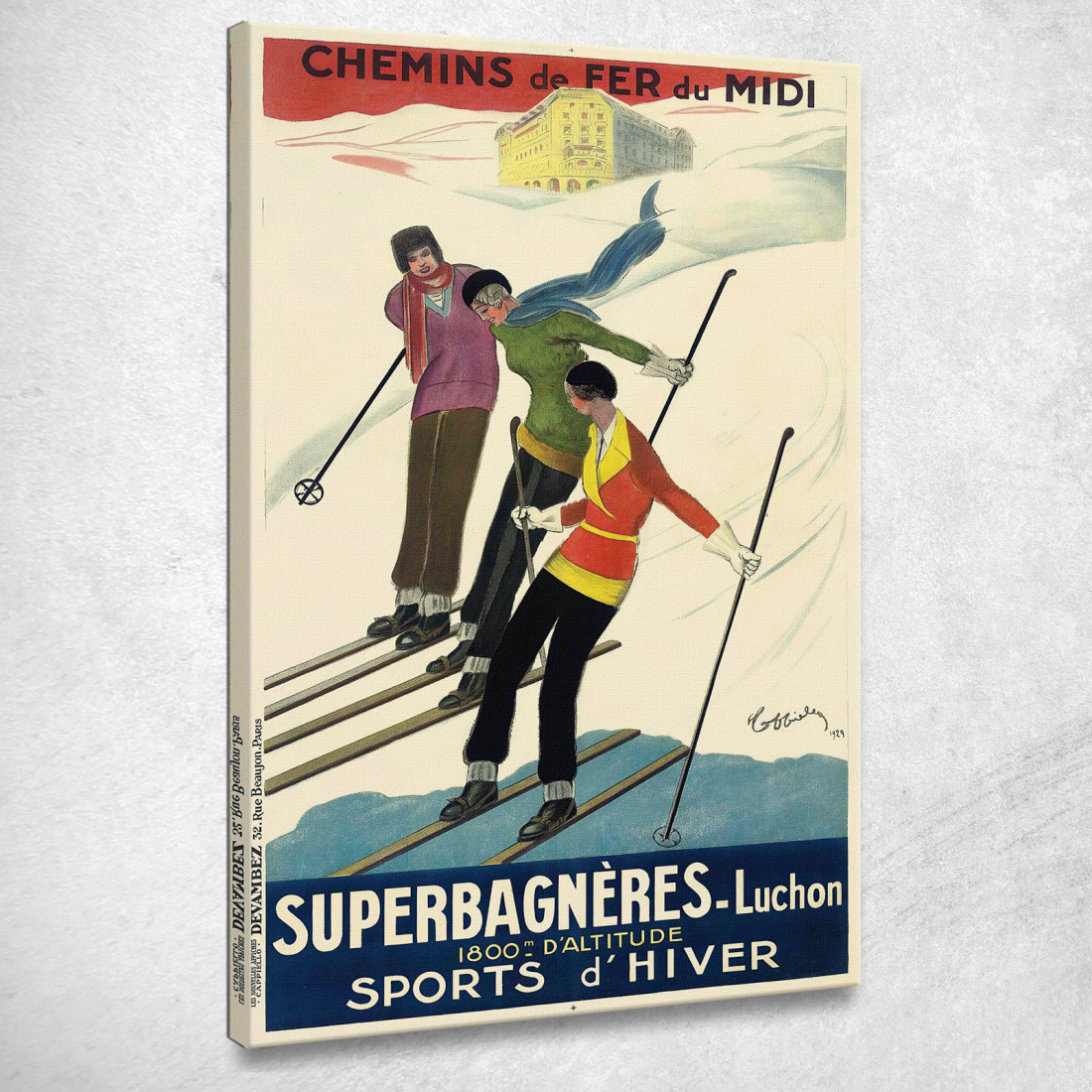 Superbagnères-Luchon Leonetto Cappiello lcp104 quadro stampato su tela