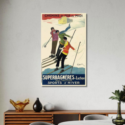 Superbagnères-Luchon Leonetto Cappiello lcp104 quadro stampato su tela