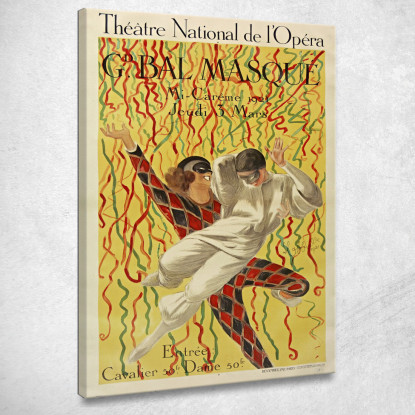 Gran Ballo Di Mezza Quaresima Del Teatro Dell'Opera Nazionale Leonetto Cappiello lcp108 quadro stampato su tela