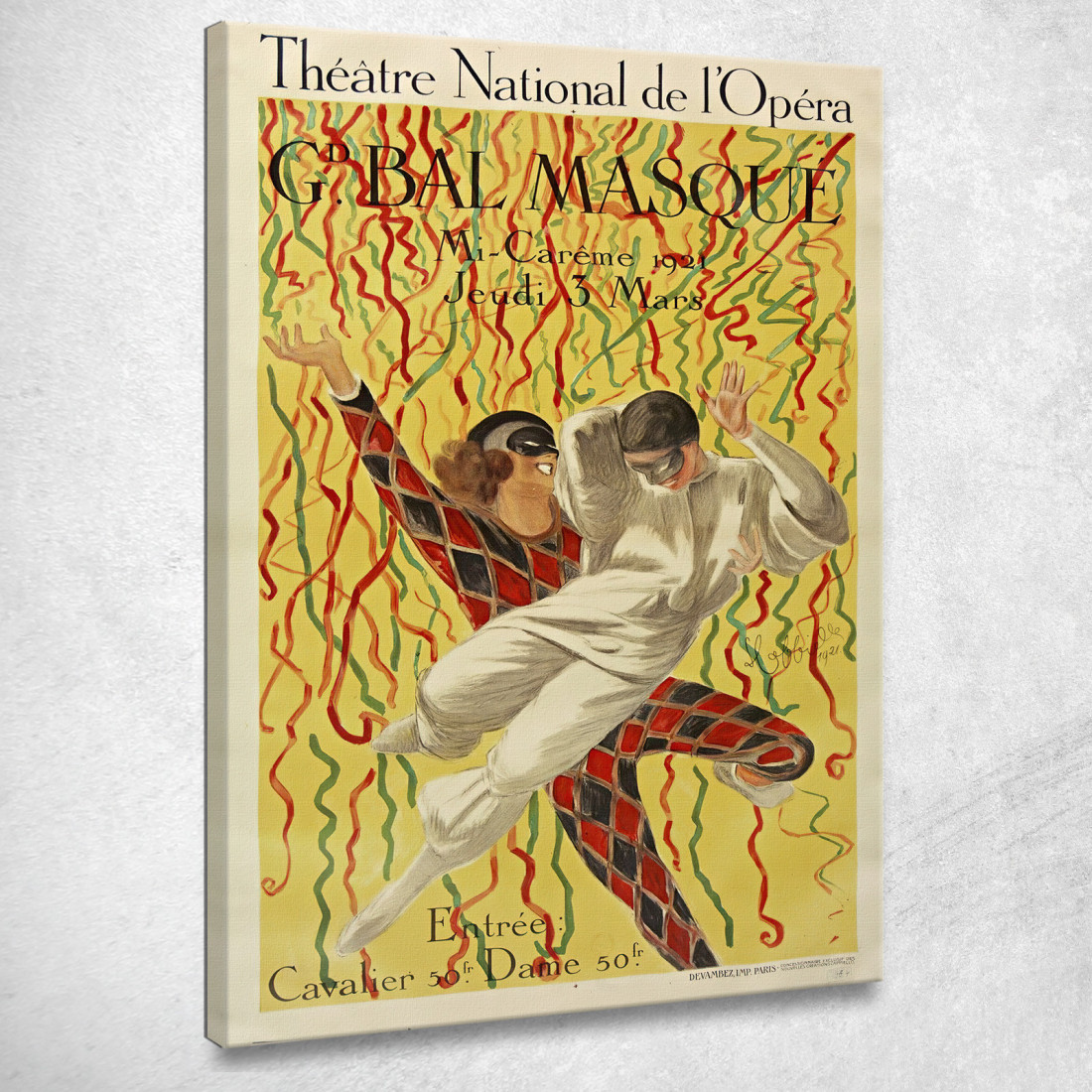 Gran Ballo Di Mezza Quaresima Del Teatro Dell'Opera Nazionale Leonetto Cappiello lcp108 quadro stampato su tela